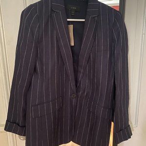 J Crew Navy Pinstripe Blaze size 4